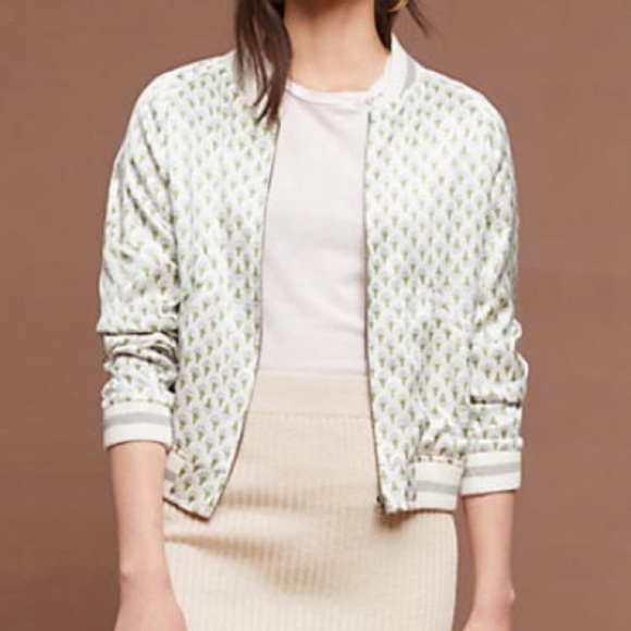 Anthropologie Tiny Editions Embroidered Bomber Jacket - Picture 4 of 8